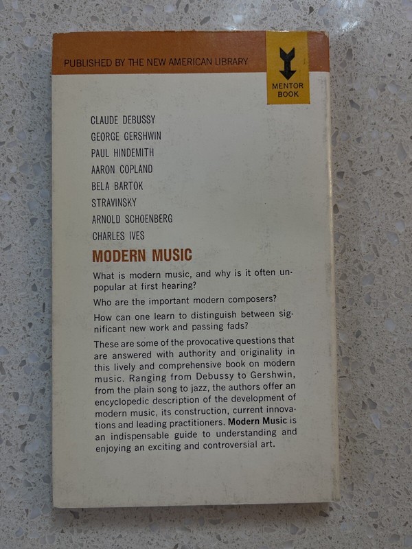 Modern Music - John Tasker Howard & Jame Lyons - 1962 - A Mentor Book - S4 gallery