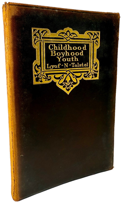 Childhood Boyhood Youth, Leo Tolstoy 1899 with leather cover