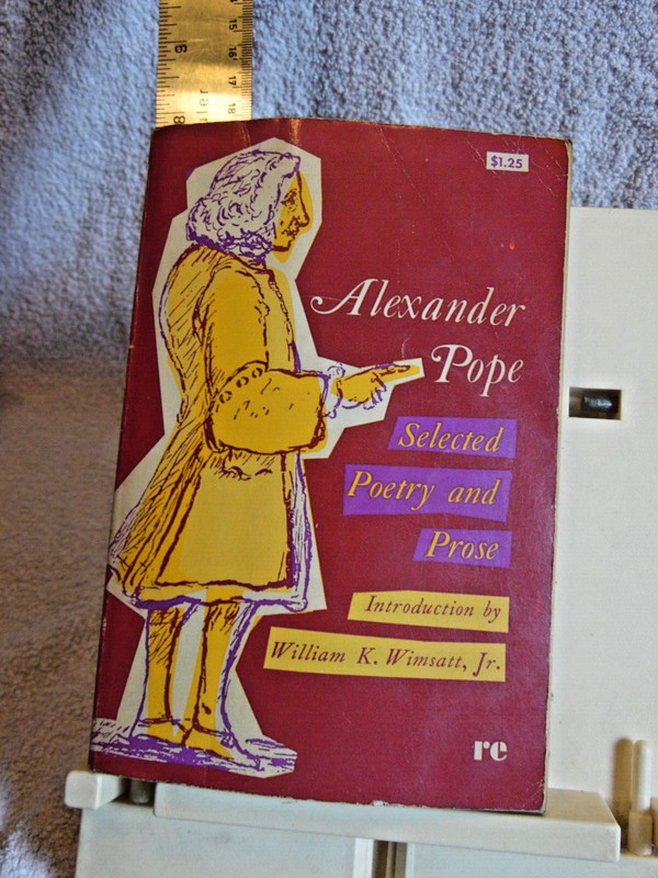 Selected Poetry and Prose – Alexander Pope, 1965 printing 450 pages pbk
