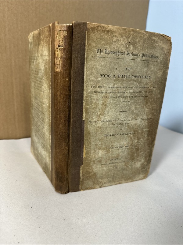 The Yoga Philosophy by Patanjali 1885 Second Edition Rare Theosophy Book Bombay