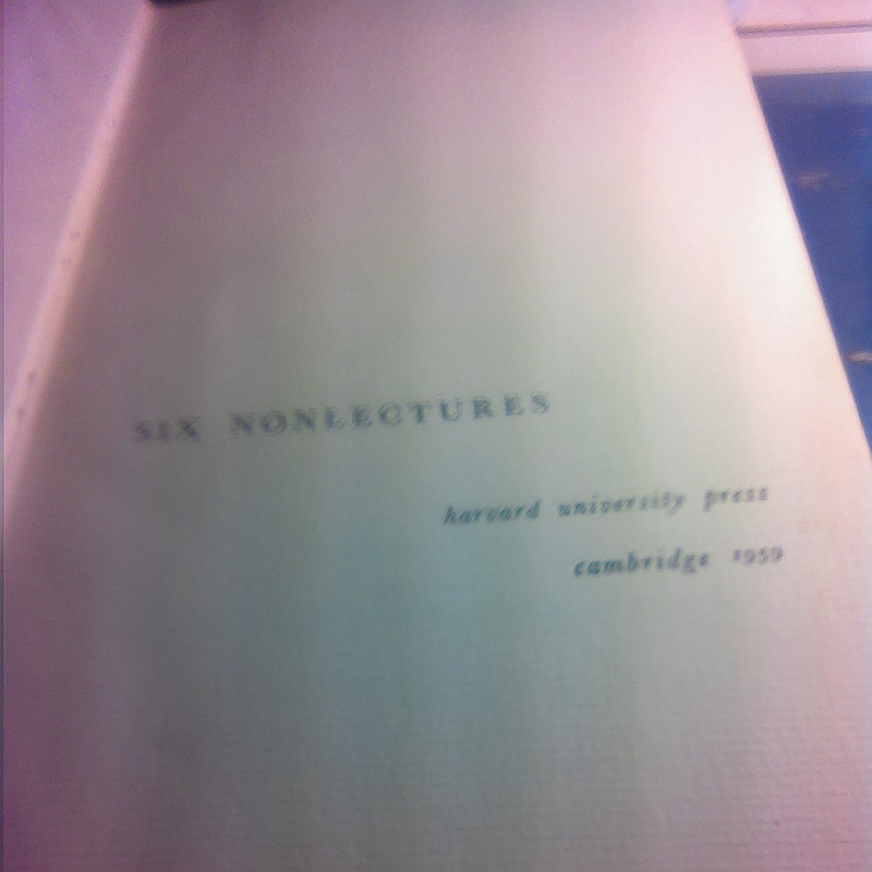 SIX NONLECTURES:E E Cummings NEAR PRISTINE 118 PAGES 1959 Hardback SEE MY PHOTOS gallery