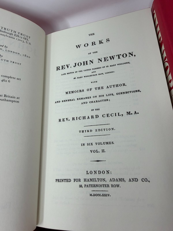 The Works of John Newton 6 Volume Set Banner of Truth Trust 1985 Reprint gallery