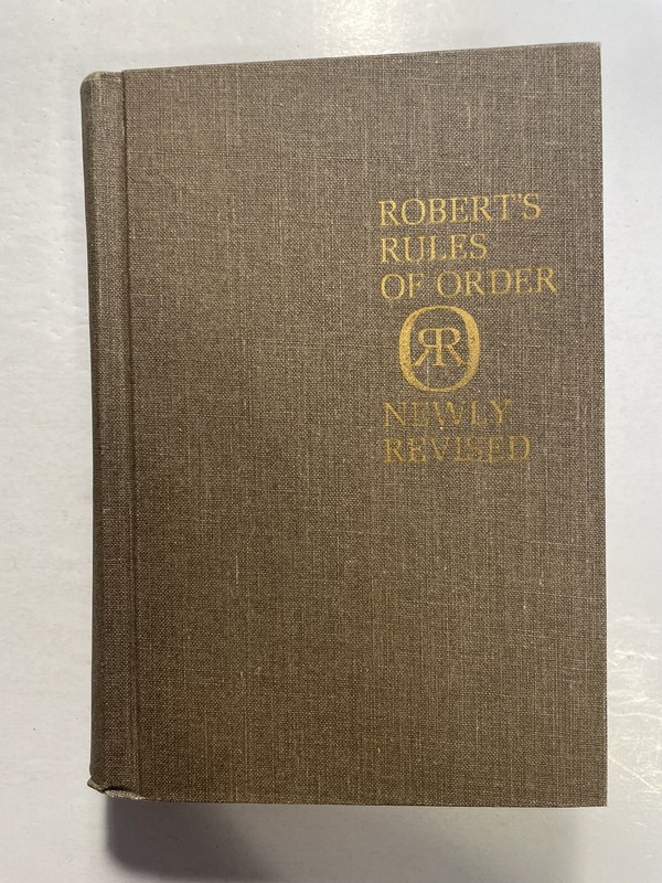 1970 ROBERTS RULES OF ORDER Newly Revised Henry M Robert III Hardcover Very Good