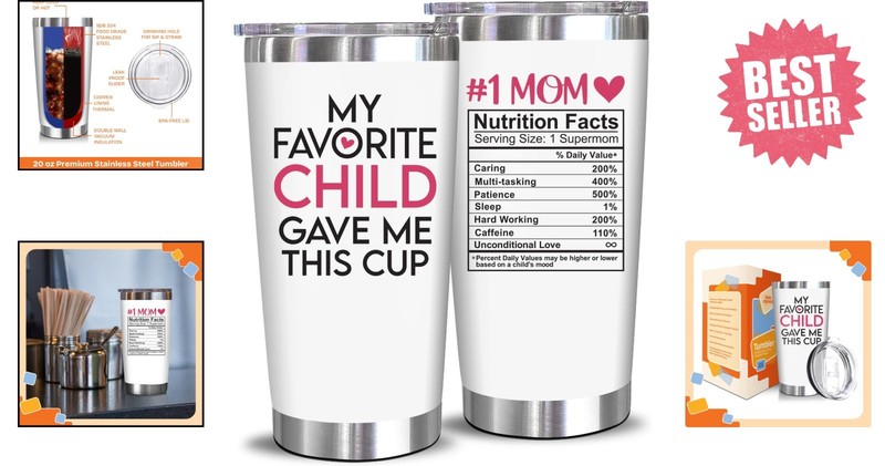 Cute 20 oz Double-Wall Tumbler for Moms - BPA-Free & Perfect for Any Occasion gallery