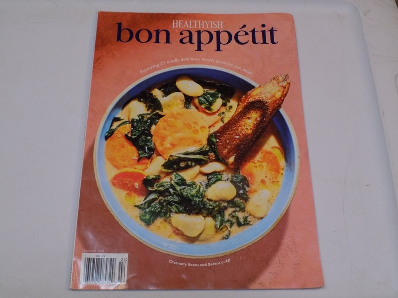 Bon Appetit Magazine Feb 2023 Coconutty Greens Beans Meals Recipes Healthy Fish