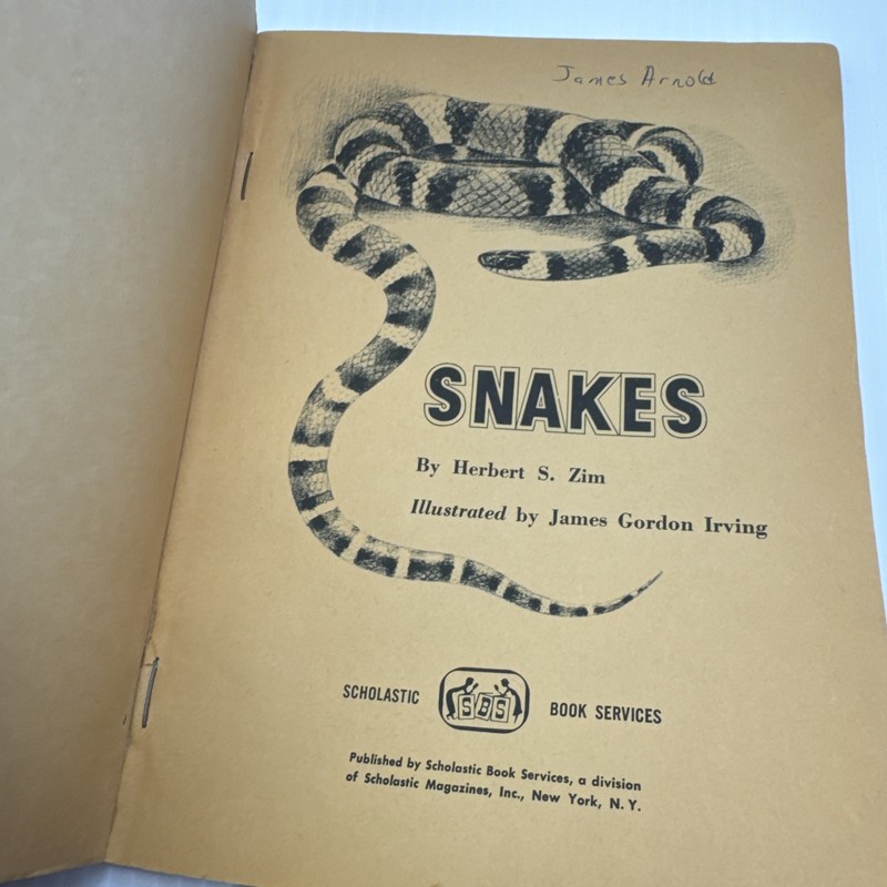 Snakes Herbert S. Zim 1965 PB Scholastic Book Services Vintage Childrens Book gallery