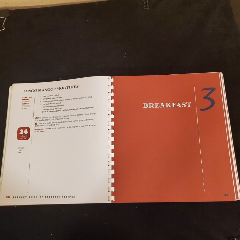 Better Homes and Gardens Biggest Book of Diabetic Recipes Spiral Bound 415 pages gallery