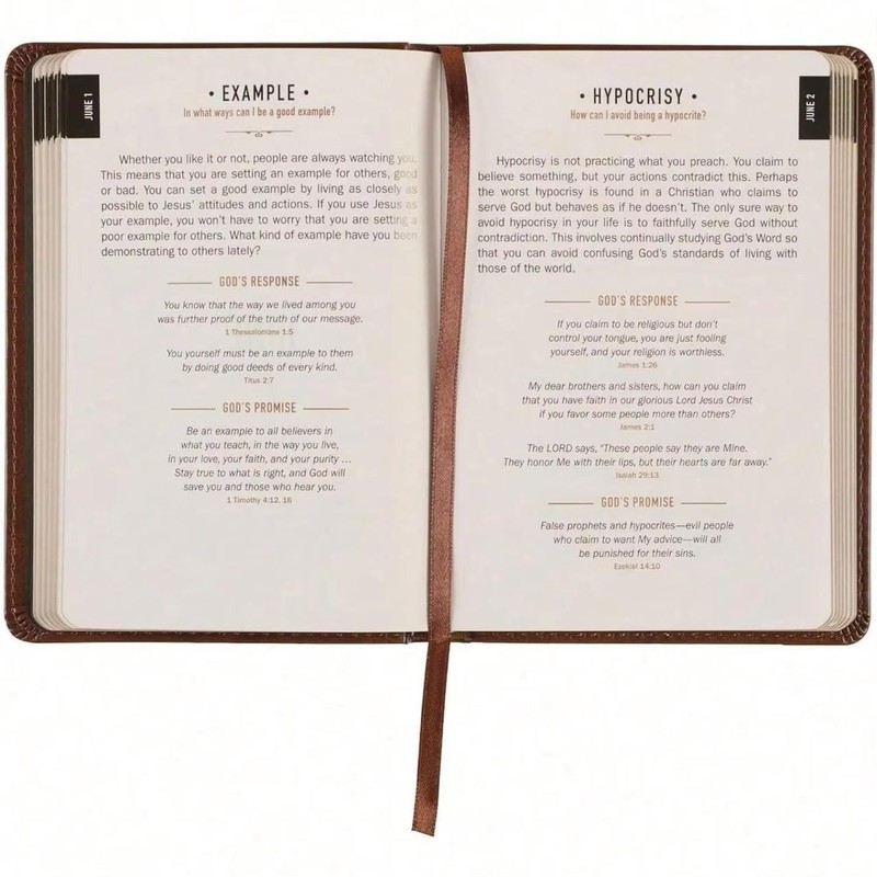 One Minute with God for Men 365 Devotion Brown Faux Imitation Leather Flexcover gallery
