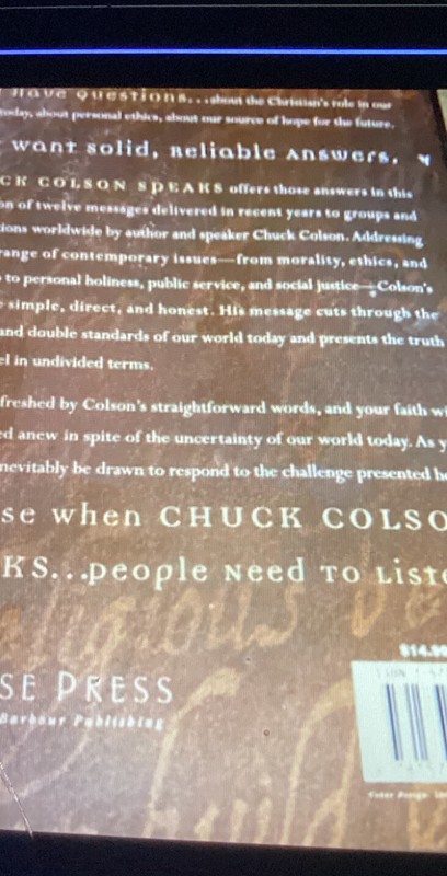 Chuck Colson Speaks : Twelve Key Speeches by America's Foremost Christian Father gallery