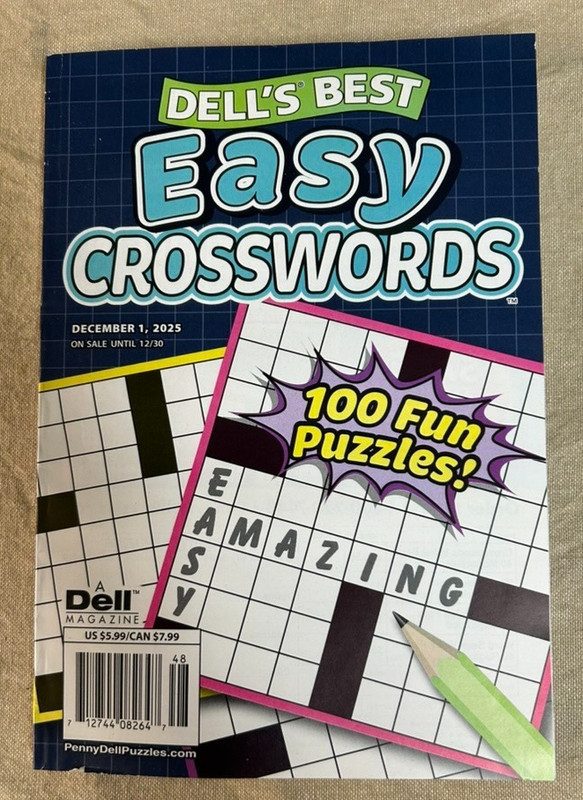 Dell’s Best Easy Crosswords ~ 100 Fun Puzzles ~ Dec. 2025