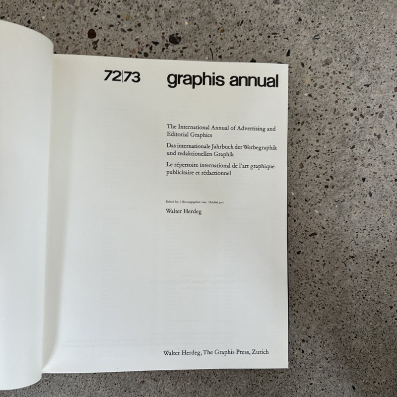 Walter. Herdeg Graphis annual 72/73 international annual of advertising... gallery