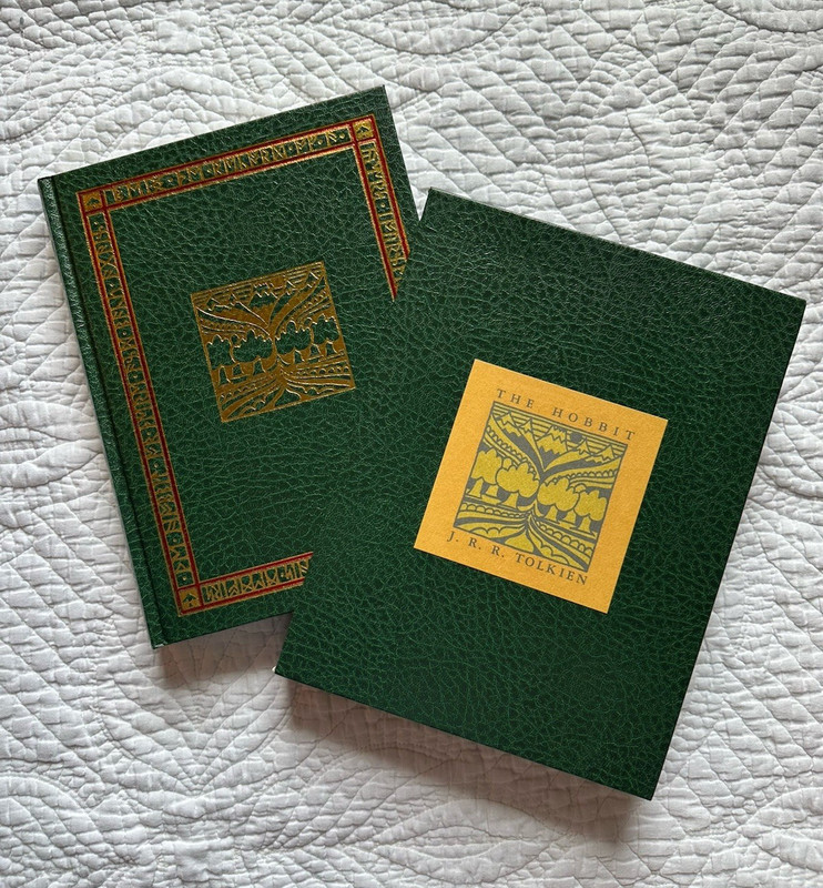 THE HOBBIT J.R.R. Tolkien Illustrated Hardcover Book w/ Slipcase