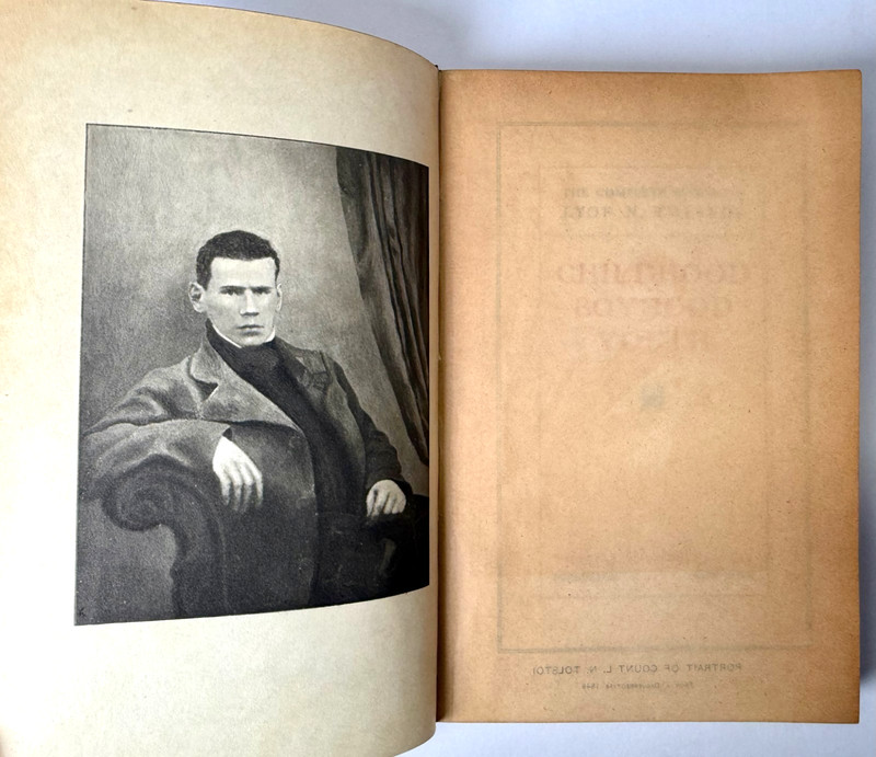 Childhood Boyhood Youth, Leo Tolstoy 1899 with leather cover gallery