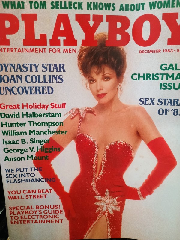 PLAYBOY MAGAZINE December 1983 with TERRY NIHEN / JOAN COLLINS + Tom Selleck