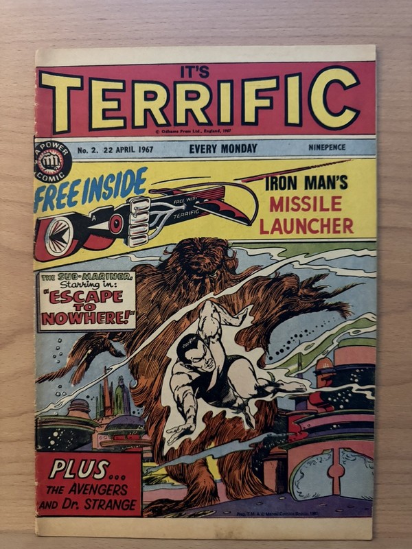 IT’S TERRIFIC No 2, 22 April 1967 Power Comic – Stan Lee, Jack Kirby VG/FN