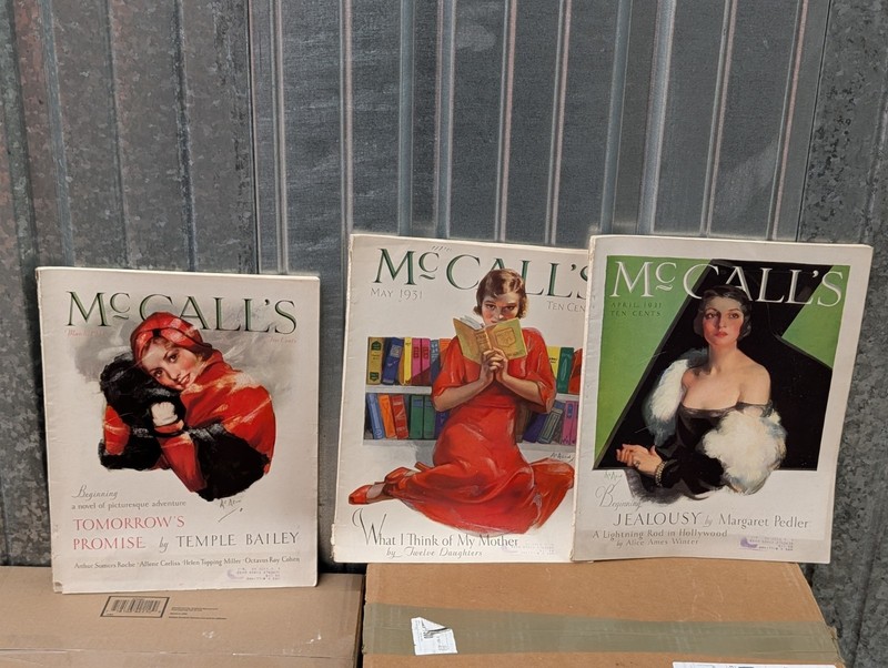 Lot (3) issues of McCalls Magazine 1931 Women Fashion Vintage RARE