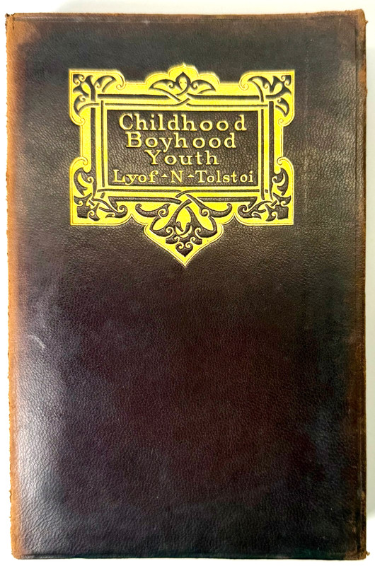 Childhood Boyhood Youth, Leo Tolstoy 1899 with leather cover gallery