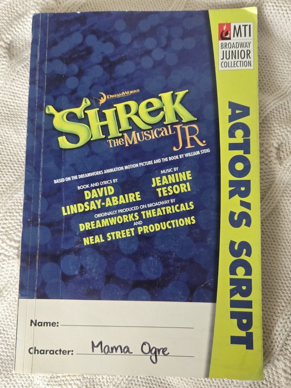 RARE Shrek The Musical JR Actors Script Mama Ogre MTI Broadway Junior Play Book