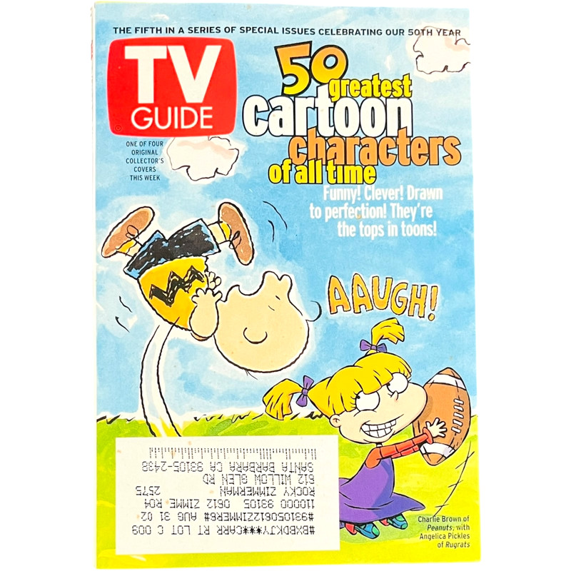 TV Guide - 50 Greatest Cartoon Characters Of All Time - August 3-9 2002 gallery