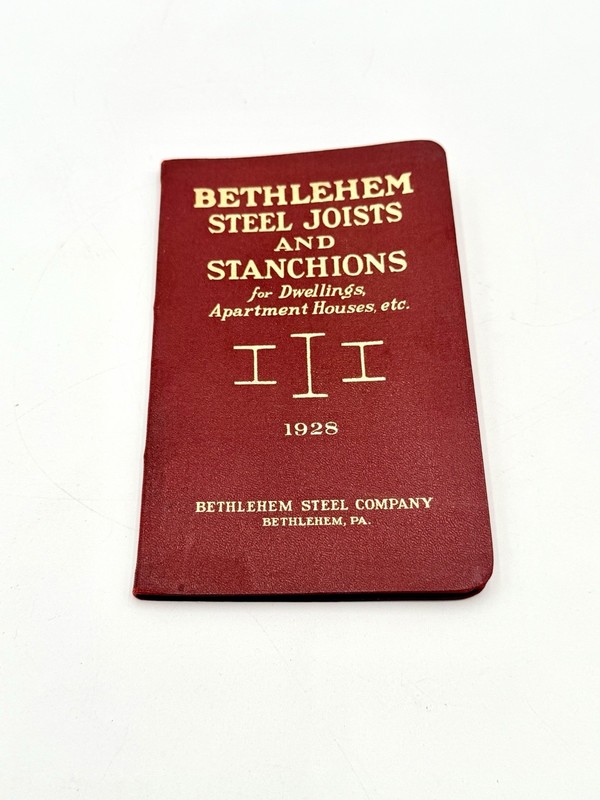 Antique Bethlehem Steel Joists Stanchions Houses 1928 Catalog Red Bethlehem PA