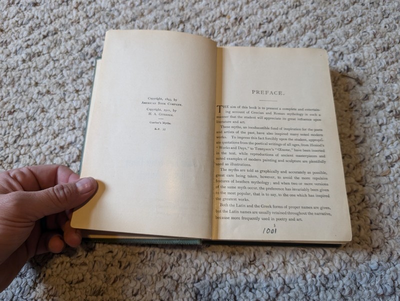 Myths of Greece and Rome H.A. Guerber American Book Company (c. 1921, HC) gallery