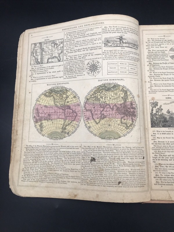 1851 Mitchell's Modern Geography w/ 40 Maps Intermediate or Secondary School gallery