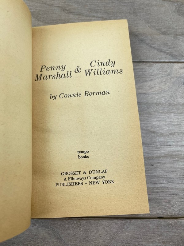 Penny Marshall & Cindy Williams 1977 First Edition Biography Tempo Books gallery