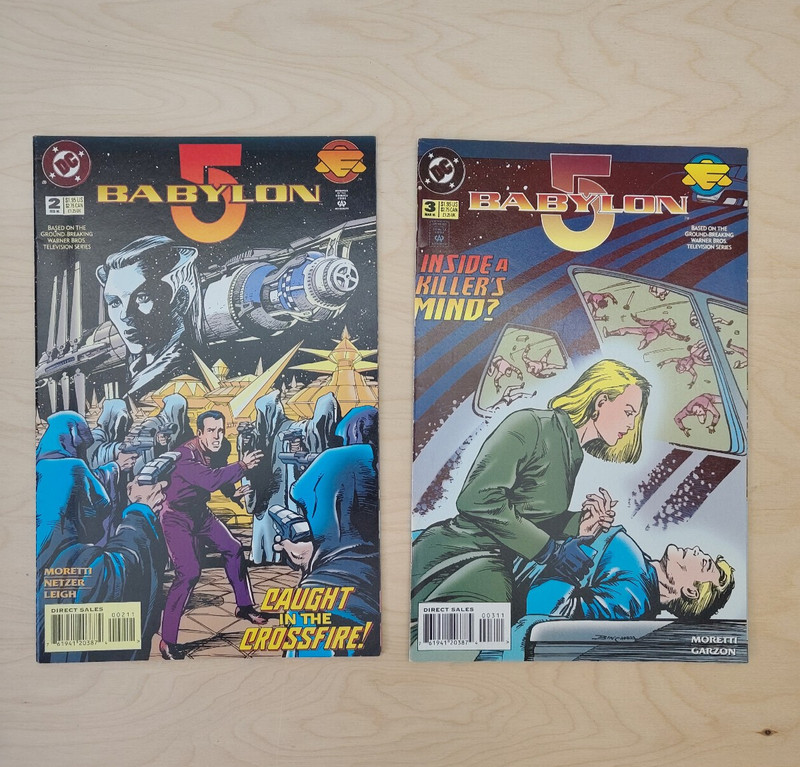 Babylon 5 #2 & #3 (1995) Direct Sales Variant – DC Comics TV-Tie-in / High Grade