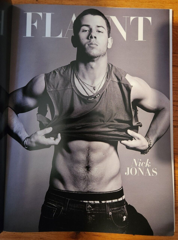 NICK JONAS SEXY ABS Flaunt Magazine FALL 2014 BENEDICT CUMBERBATCH GRIND ISSUE