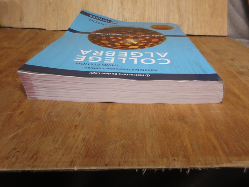 College Algebra 3rd Edition Annotated Instructor Edition Softcover Preview Copy gallery