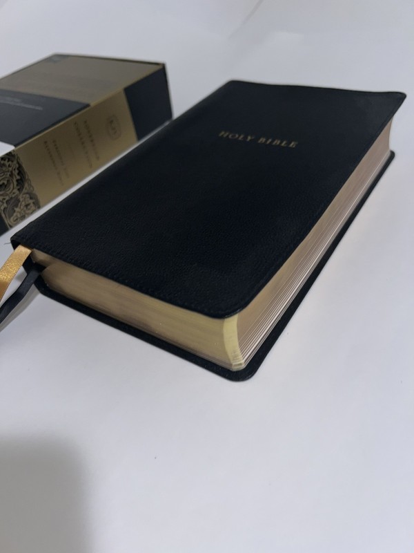 KJV Holy Bible Personal Size Sovereign Collection Black Leather by Thomas Nelson gallery