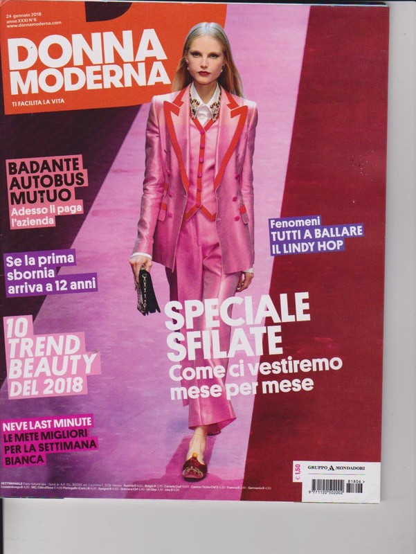 2018 01 24 – DONNA MODERNA – 24 01 2018 – N.06 – ANNO XXXI – SPECIALE SFILATE