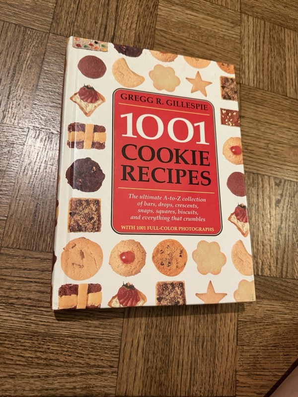 1001 Cookie Recipes by Gregg R. Gillespie (1995, Hardcover) Vintage Cookbook