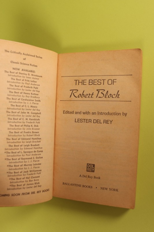 The Best of Robert Bloch Vintage 1977 Ballantine Del Rey Paperback gallery