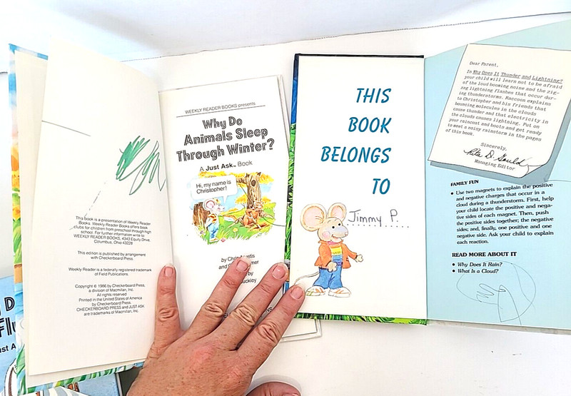 Lot 13 Weekly Reader " The Just Ask " Series Hardcover Books Science Nature 80's gallery