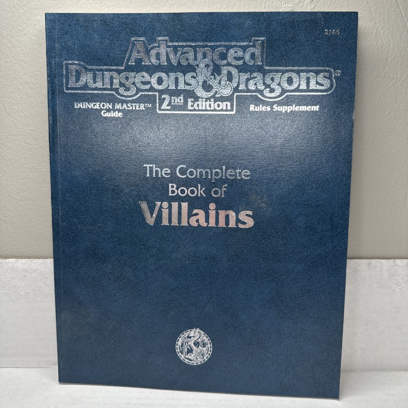 1994 AD&D 2nd Edition Complete Book Of Villains 2144 Dungeons & Dragons DMG TSR