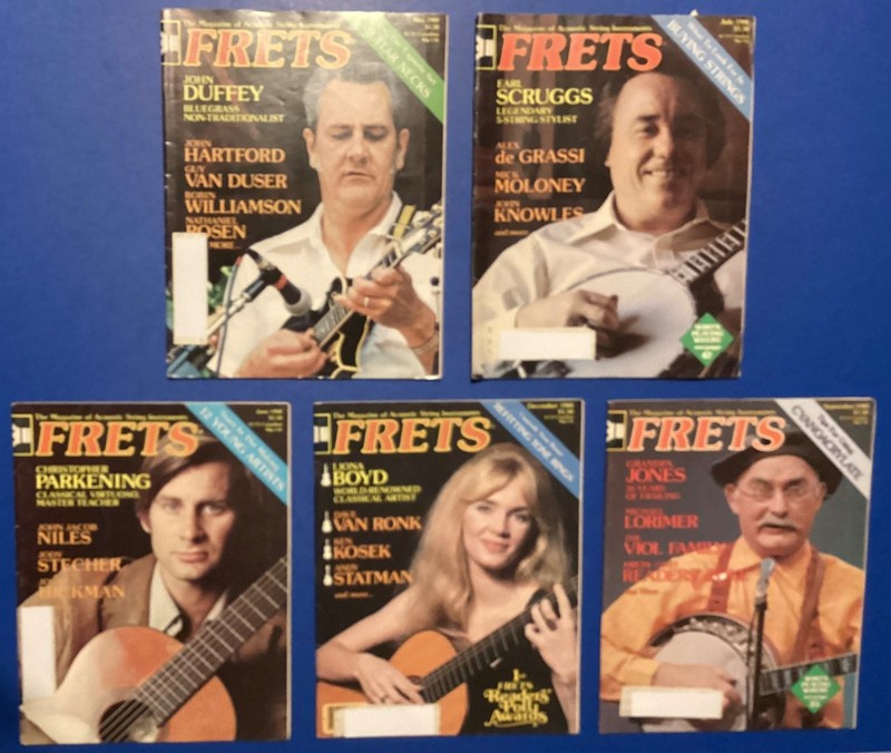 Frets Magazine Lot of 5 – May, June, July, September, & December 1980