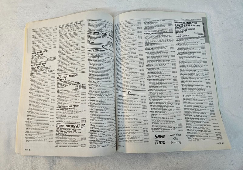 1999 LeMars Iowa City Directory Phonebook Paperback Book gallery