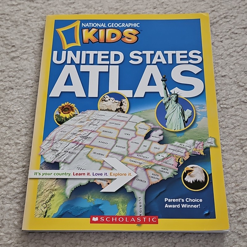 National Geographic Kids United States Atlas Paperback Scholastic 176pg English