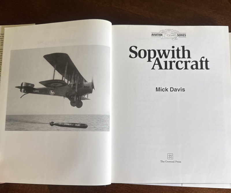 Sopwith Aircraft Mick Davis World War 1 WWI Aviation 1999 Hardcover DJ gallery