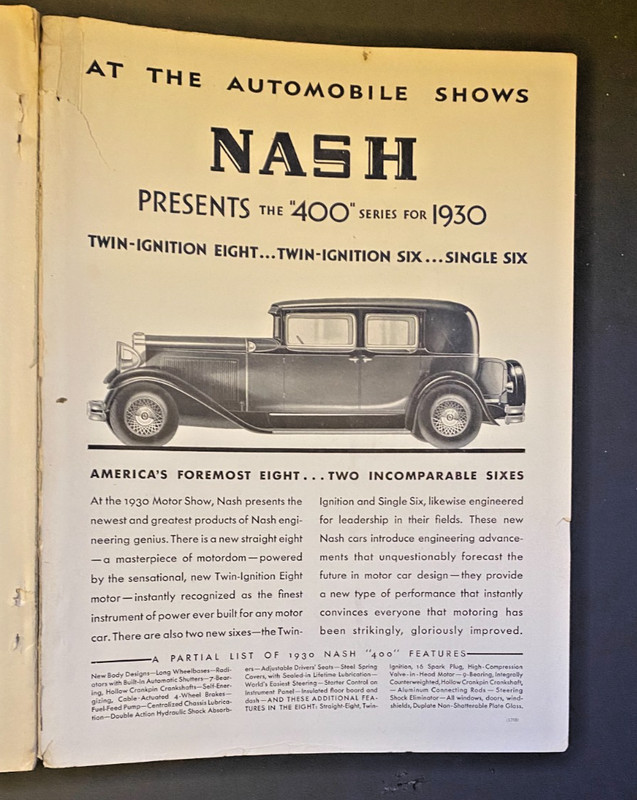 MOTOR MAGAZINE ANNUAL - Jan 1930 - Antique Auto Ads, Pierce-Arrow, Marmon, Nash gallery