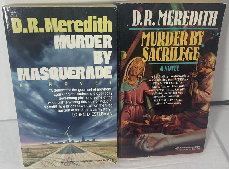 D.R. Meredith Lot Of 2 John Lloyd Branson Murder Mysteries Masquerade Sacrilege