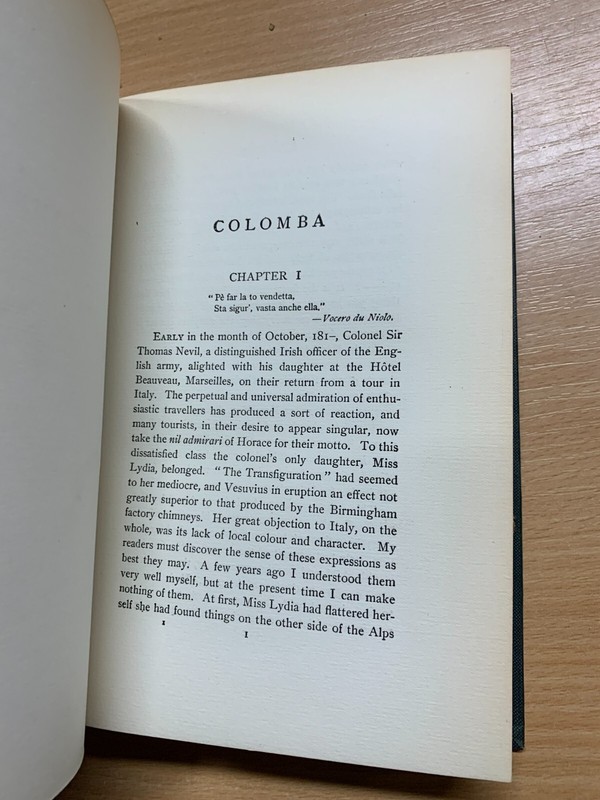 *RARE* 1907 PROSPER MERIMEE "COLOMBA AND CARMEN" FICTION ANTIQUE BOOK (P5) gallery