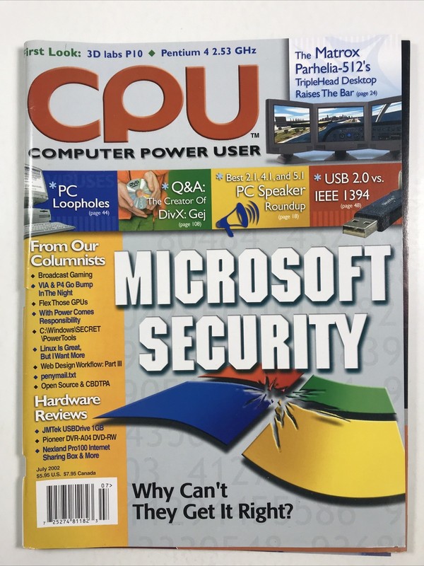 CPU Magazine July 2002 Reviews Technology Computers Components Microsoft VTG