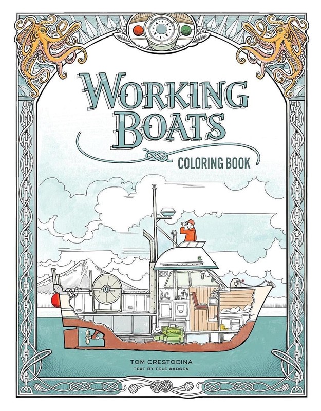 Working Boats Coloring Book (Coloring Books for Kids Ages 8-12) by Tom Crestodin