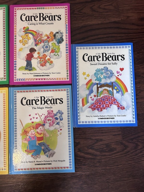 Lot of 9 Vintage CARE BEARS Books Parker Bros 1980's gallery