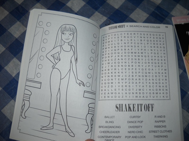 NEW Taylor Swift Coloring Book/Word Search Puzzle Book 31 puzzles/32 color pages gallery