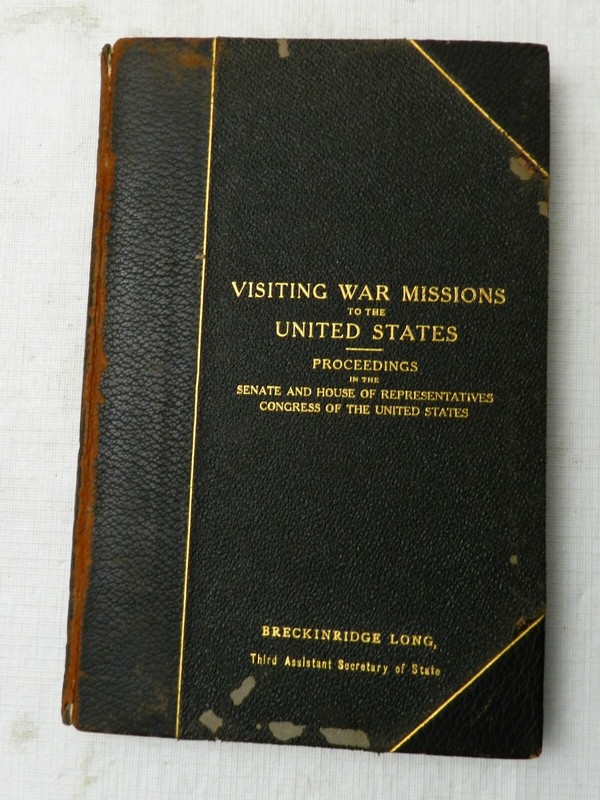 1917, Visiting War Missions to the United States, US Gov Print, LEATHER, WW I
