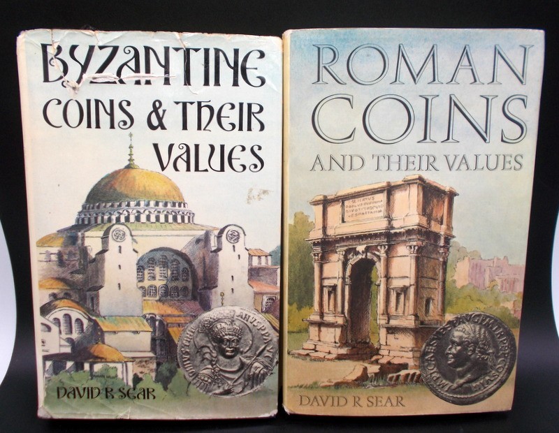 Roman and Byzantine Coins Their Values by David R. Sear 1974 Lot of 2 Books