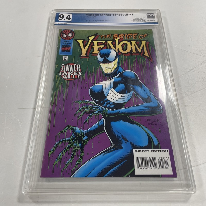 Venom Sinner Takes All #3 1995 CGC 9.4 1st Full Appearance of She-Venom